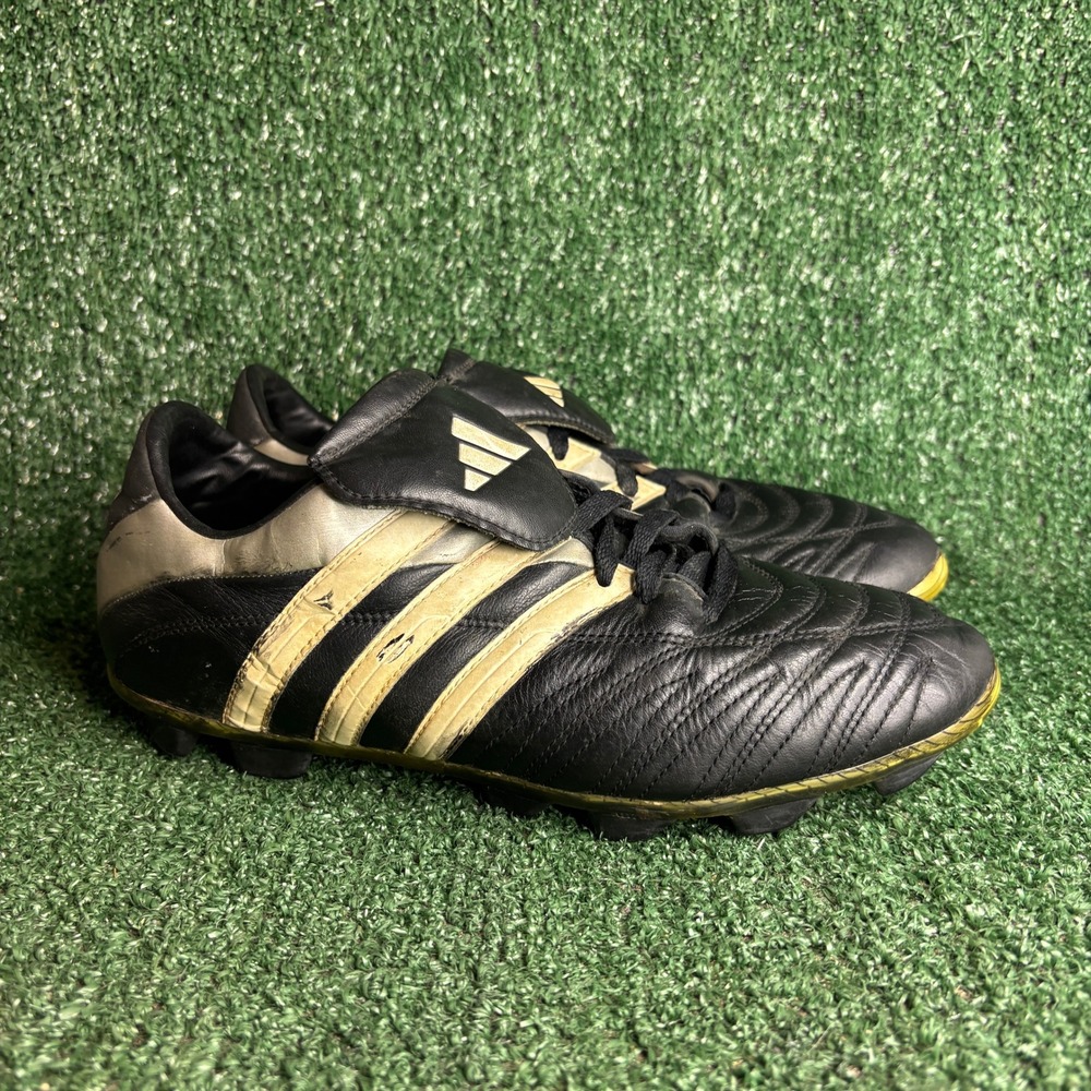 Adidas Predator Pulse Traxion FG Soccer Cleats Vintage Boots Black Mens Size 8.5